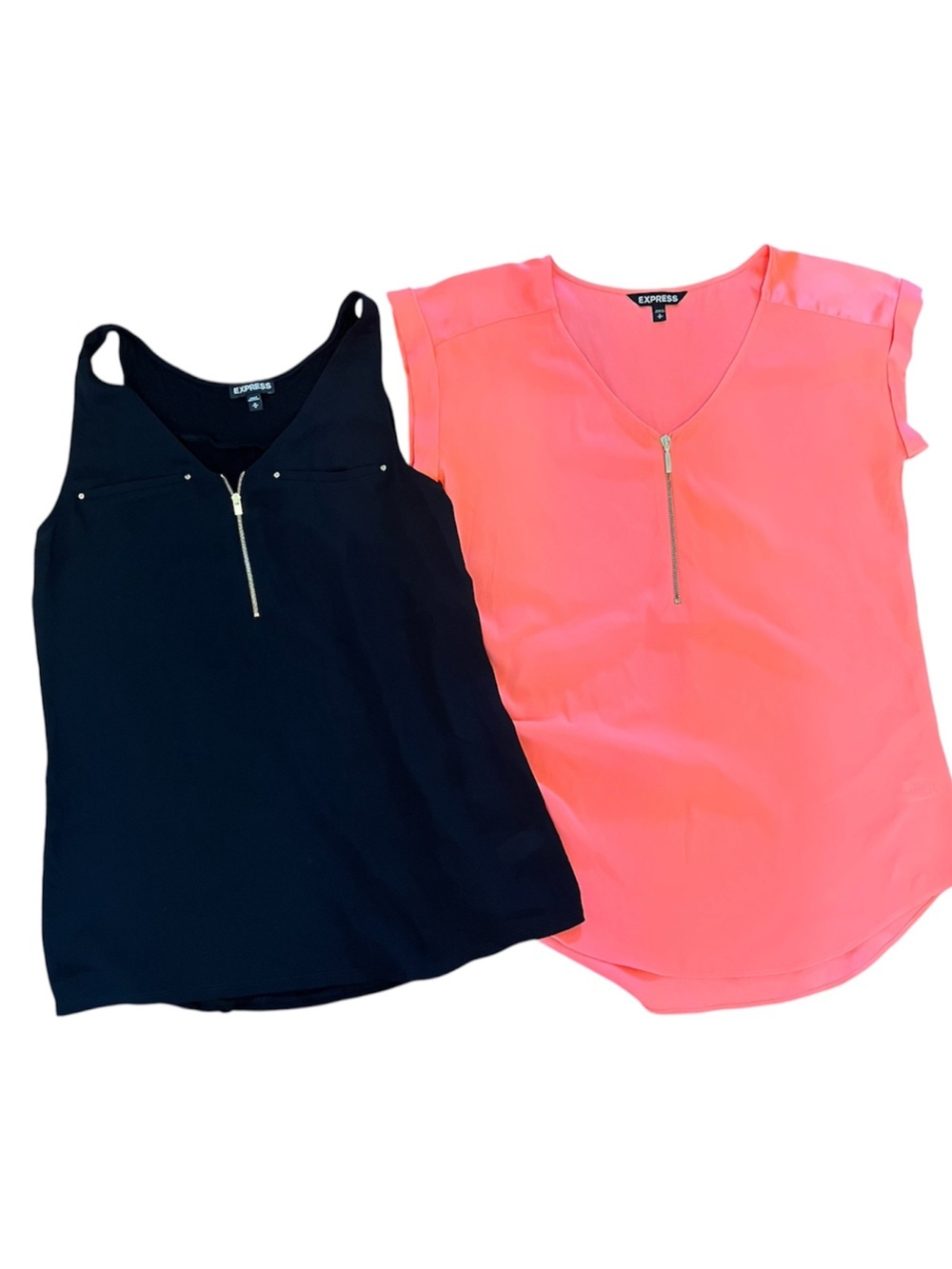 Express Lightweight 
Sheer Zipper Opening Tops Sz S/M